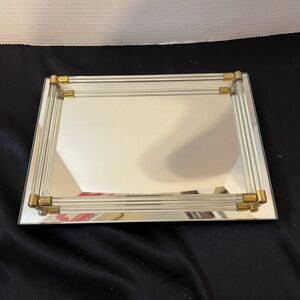 Elegant Gold and Silver Vanity Mirror